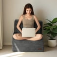 thumbnail image 6 of BYBYME Folding Sofa Bed,Adjustable 6" Floor Sofa Bed,4 in 1 Tufted Folding Couch Bed Foam Floor Couch,Convertible Chair with Pillow for Guest Room,Single,Dark Grey, 6 of 13