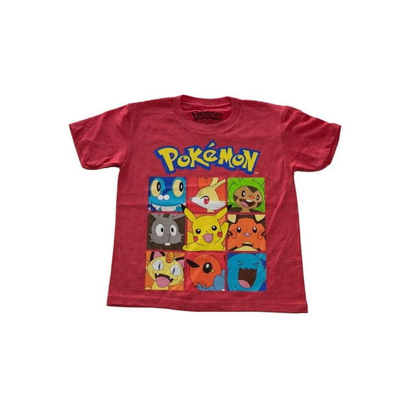 Poke-4 Pokmon Go Pikachu Enfants Officiellement sous Licence Poke T-shirt à Manches Courtes S