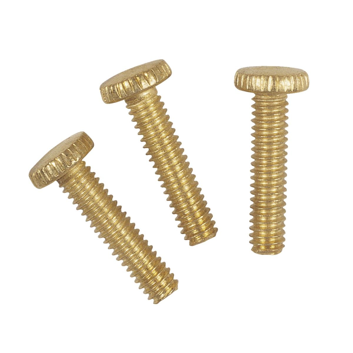 Westinghouse 3/4 In. BrassPlated Knurled Head Fixture Screws (3Pack) 70634