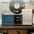 thumbnail image 4 of Vinyl Record Storage Holder, Expandable Record Storage Rack with Adjustable Divider, 60-120 LP Album Storage for Vinyl Records, Magazine Holder, Rustic Brown, 4 of 7