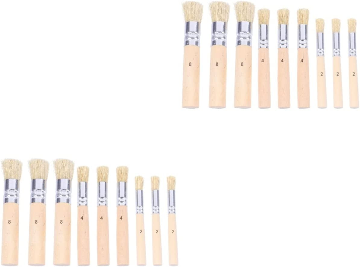 6sets/9pcs Acrylic Handle for Natural Template/Wood Brush Card Bristle