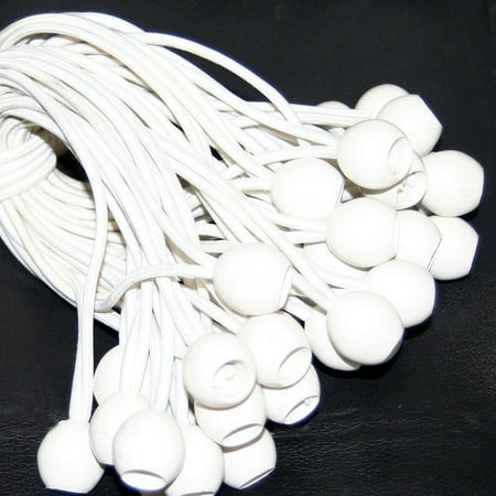 Pic 25pk White Bungees