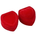 thumbnail image 3 of Joyero Romantica de Corazón VelvHeart 4Pzas 4.5x4.5cm Corazón Terciopelo Rojo., 3 of 6