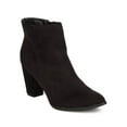thumbnail image 1 of New Women Breckelles Paris-03 Faux Suede Pointy Toe Chunky Heel Bootie, 1 of 6