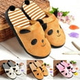 thumbnail image 4 of Lefu Chaussures d'Intérieur pour Femmes Queue de Panda Chaudes d'Hiver en Velours Corail Antidérapantes Pantoufles les Plus Récentes, 4 of 6