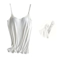 thumbnail image 6 of Hesxuno Women Cami Tops Built-in Bra Sleeveless Maternity T Shirts Adjustable Spaghetti Strap Solid Tanks Casual Daily Basic Wear Tank Tops White L, 6 of 7