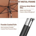thumbnail image 4 of Autlaycil 9ft Outdoor Patio Umbrella, Durable Ribs with Tilt and Crank for Table, Garden, Poolside - Brown, 4 of 7