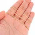 thumbnail image 4 of Nuragold 10k Real Yellow Gold Cuban Curb Link 2mm Chain Necklace (16"-24") Italian Jewelry for Men & Women, 4 of 9