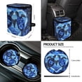 thumbnail image 4 of Yuyamidu Boho Sea Turtle Auto Seat Covers Full Set of 13 with Steering Wheel Cover Seatbelt Shoulder Pad Blue Hibiscus Trash Bin Rearview Mirror Cover Coasters Keychain Car Interior Set, 4 of 5