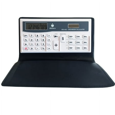 Datexx DB-403 Portable Checkbook Calculator, Multicolor
