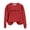 2Red, variant on PuLe Hoodies Women's Letter Print Sweatshirt Pullover Long Sleeve Graphic Crewneck Tops Fall Drop Shoulder 2024 Sweatshirts ﻿