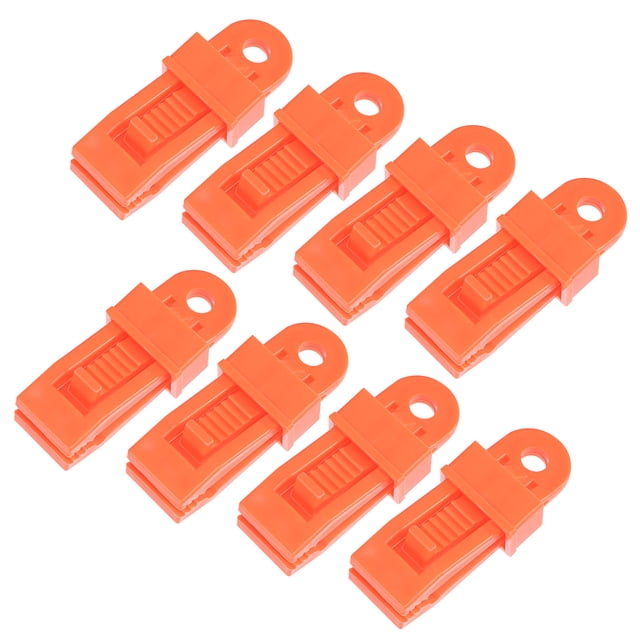 Unique Bargains 7mm Snap Serrer Coulissant Verrouillage Poignée Store Pince Bâche Clips Orange 12 Pack