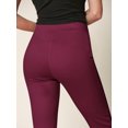 thumbnail image 3 of Made by Johnny Women's Casual Leggings Stretchy Work Ankle Pants Office Slacks with Pocket XL WINE, 3 of 6