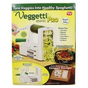 Veggetti Pro 1000342 Table-Top Spiralizer, White, Metal/Plastic