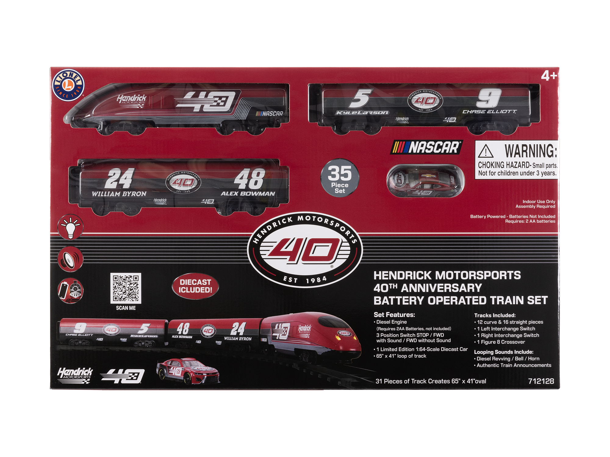 Lionel Hendrick Motorsports 40th Anniv. TP Train Set Diecast