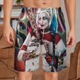 thumbnail image 2 of Animated Harley Quinn Short Sweatpants Summer Daily Cozy Lounge Shorts 3D Printed Beach Shorts Sweatpants With Drawstring And Pockets, 2 of 7