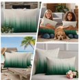 thumbnail image 5 of Green Ombre Stripe Outdoor Waterproof Pillow Covers, Abstract Art Modern Gradient Beige Decorative Square Throw Pillowcase Sofa Cushion Sham for Patio/Couch/Chair, 26"x26" 2 Pack, 5 of 8