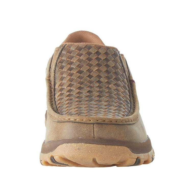 Twisted X Boots MXC0018 Men`s Twisted X Slip On Basketweave Bomber Brown 10  M 