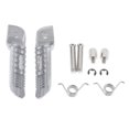 thumbnail image 1 of 1 par de estribos delanteros reposapiés mini pedales aptos para motocicletas Suzuki GSXR600 GSXR750 01-08 GSXR1000 01-07 (plateado) Macarena Pie del reposapiés delantero de la motocicleta, 1 of 8