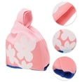 thumbnail image 3 of Unique Bargains 1 Pc Knitted Wrist Bag Flower Letter Gift Bag Pink, 3 of 5