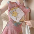thumbnail image 4 of Cheongsam de verano clásico sexy hueco vestido cheongsam mejorado para mujer, 4 of 5