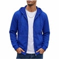 thumbnail image 2 of LYSMORA 2026 Men's Quilted Full Zip Hooded Jacket, Drawstring Rib Cuff Loose Lightweight Sweatshirt Casual Layering Outerwear, 2 of 6