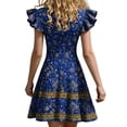thumbnail image 5 of CHUMUD Summer Dresses for Women Boho Floral Sleeveless Mini Dress V-Neck A-Line Retro Short Dress Vacation, 5 of 6