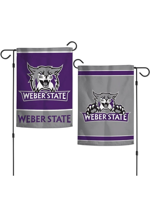 Weber State Wildcats 12.5 x 18" Double Sided Yard and Garden College Banner Flag Is Printed in the USA