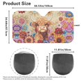 thumbnail image 7 of HUIACONG Cow UV Reflective Windshield Sun Shade Foldable Car Accessories Easy Storage Sunshade Cover for Universal Fit Automotive, 7 of 7