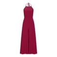 thumbnail image 5 of Fashion Jumpsuits for Women Dressy Plus Size Loose Casual Flat Shoulder Wrapped Chest Wide Leg Jumpsuit, 5 of 5