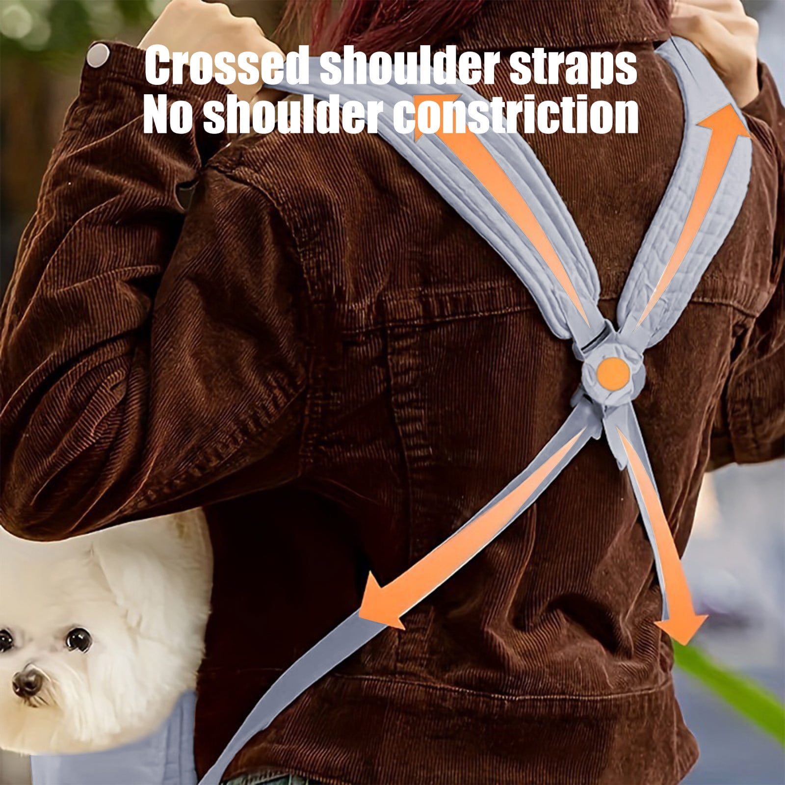 Sruoe Cat Backpack Carrier, Striped Quilted Dog Backpack Carrier, Comfortable Front-Style Dog Carrier Backpack, Pet Backpack, Dog Cat Travel Bag Ergonomic Hands-Free Sling for Outdoor Use, Gray