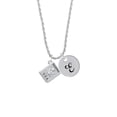 thumbnail image 2 of Delight Jewelry Silvertone U.S. Passport Silvertone Script Initial Disc - E - Charm Necklace, 20"+3", 2 of 4
