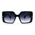 thumbnail image 4 of Womens Classy 90s Designer Fashion Butterfly Plastic Rectangle Sunglasses Black - Smoke, 4 of 7