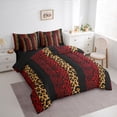 thumbnail image 4 of Homewish Red Leopard Print Twin Bedding Sets 7-Piece for Women, Modern Zebra Cheetah Print Bedding Comforter Set, Fashion Abstract Reversible Sheet Sets, Lightweight Room Decor, 4 of 8