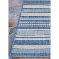thumbnail image 3 of 2' x 3.5' Blue Striped Rectangular Area Throw Rug, 3 of 6