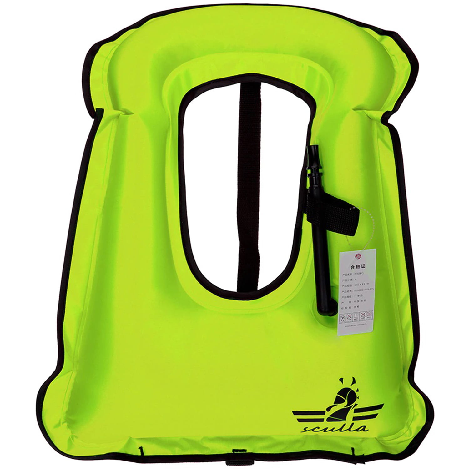 Adjustable Buckled Adult Inflatable Snorkeling Buoyancy Aid Floating Vest 