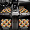 thumbnail image 6 of XMXT Waterproof Floor Mats for Cars, Vintage Prismatic Prints Non-Slip Universal Fit Auto Carpet Car Decor Mat for Women Men, Set of 4, 6 of 6