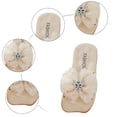 thumbnail image 5 of Girls Sandals Cute Bowtie Square Open Toe Slip on Slippers Comfortable Footbed Summer Dress Flat Shoes White 12 Little Kid, 5 of 5
