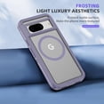 thumbnail image 5 of Google Pixel 8 Phone Case, Phone case Google Pixel 8 Magnetic Case [Compatible with MagSafe] Tough Rugged Matte Slim Shockproof Anti-Fingerprint Anti-Scratch Protective Cover, Light Purple, 5 of 8