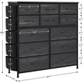 thumbnail image 3 of Qinaqin Negro 12- cm de Profundidadrawer Tela Profundidadresser con Convenient Side Pockets Ideal Almacenamiento Solution para Bedrooms Living Rooms Alturaallways y Closets, 3 of 7