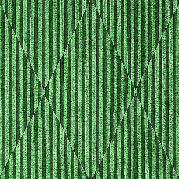 Ahgly Company Indoor Square Solid Emerald Green Modern Area Rugs, 7' Square