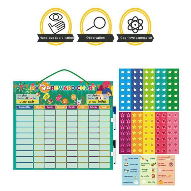 TABLEAU DE RÉCOMPENSE essuyable magnétiquement 40 x 32 cm enfants tâches tableau magnétique EUR TABLEAU DE RÉCOMPENSE essuyable magnétiquement 40 x 32 cm enfants tâches tableau magnétique EUR