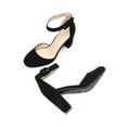 thumbnail image 4 of BURUDANI Womens High Heel Closed Toe Chunky Wedding Shoes Pumps, 4 of 9