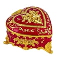thumbnail image 2 of yuksok Heart Jewelry Box Exquisite Metal Keepsake Box for Necklace Rings Home Decor Red, 2 of 9