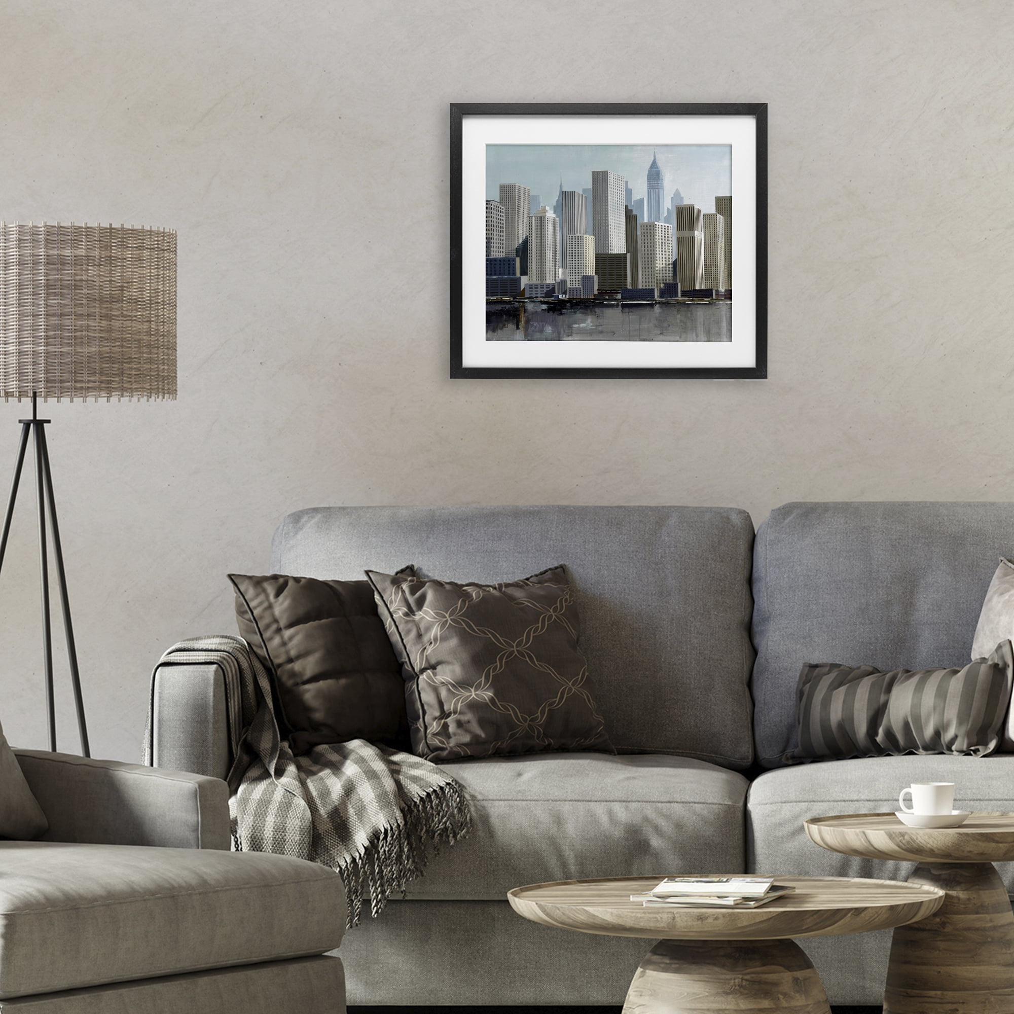 Stupell Industries New York City Sans Bridge Black Framed Print Under Glass, design by Lorenzo Collective
