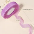 thumbnail image 2 of Sheer Organza Gift Ribbon, 50 Yds x 1 in Organza Chiffon Handmade Ribbon, Mesh Fabric String for Gift Wrapping, DIY Craft, Xmas Present Deco,Violet, 2 of 7