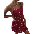 thumbnail image 4 of QAFOPEH Womens Heart Printed Valentine'S Nightdress Slip Dress, 4 of 7
