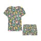 thumbnail image 3 of Safari Animal Cartoon Print Design LKS305 Conjunto de pijama corto para mujer, 3 of 4