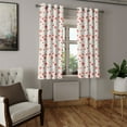 thumbnail image 2 of Ambesonne Vintage Grommet Curtain, Peony Flowers Blooms, 50" x 63", Dark Coral White, 2 of 6