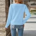 thumbnail image 6 of Sweaters For Women Fall Long Sleeve Solid Color Puff Sleeve Hollowed-Out Knitted Pullover Jumper Tops 2Xl Womens Sweaters, 6 of 6